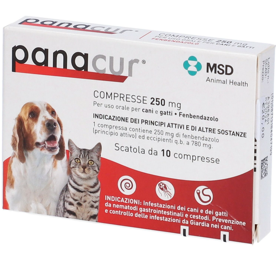 PANACUR 10 compresse 250 mg veterinario